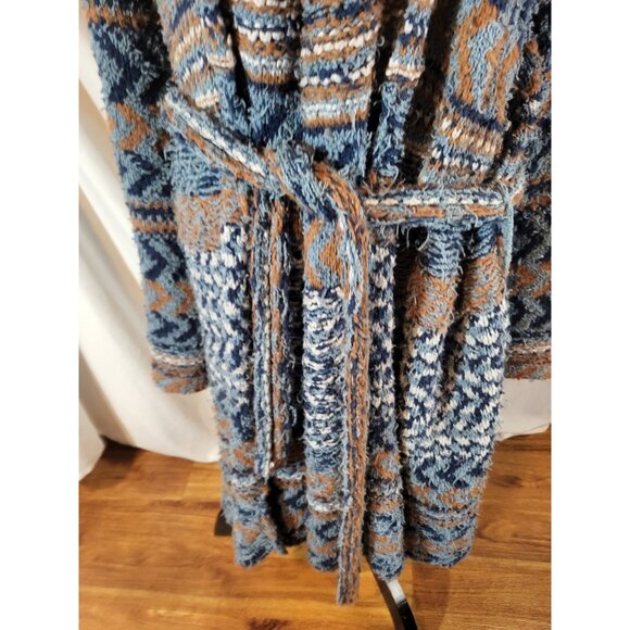 Free People Iona Cardigan Sweater Coat Belted Southwest Shaggy Small OB461293 - Picture 3 of 6